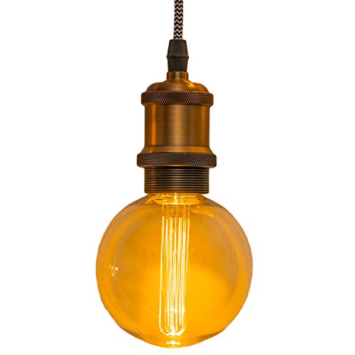 Noma - Bombilla con forma de globo con accesorios de cobre: funciona con pilas: 1018007