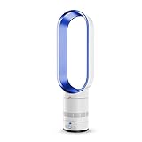  HYXL Climatizador portátil,Ventilador sin aspas Aire,Iones Negativos Seguridad Ventilador de la Torre Humidificador,Silenciar Fan-Azul 20x66cm(8x26inch)