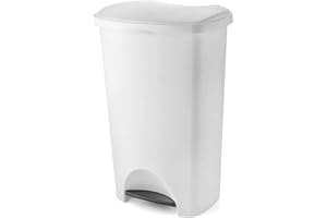 Addis Plastic 50Ltr Pedal Bin White