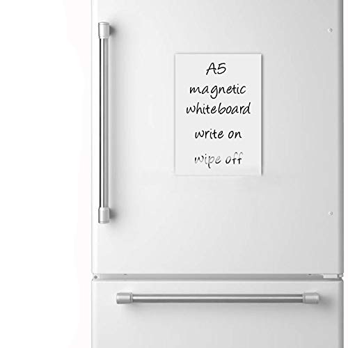 LAVAGNA MAGNETICA CANCELLABILE A SECCO, FORMATO A5, COLORE: BIANCO-MAGNETE PER FRIGORIFERO, IN UFFICIO E IN CUCINA