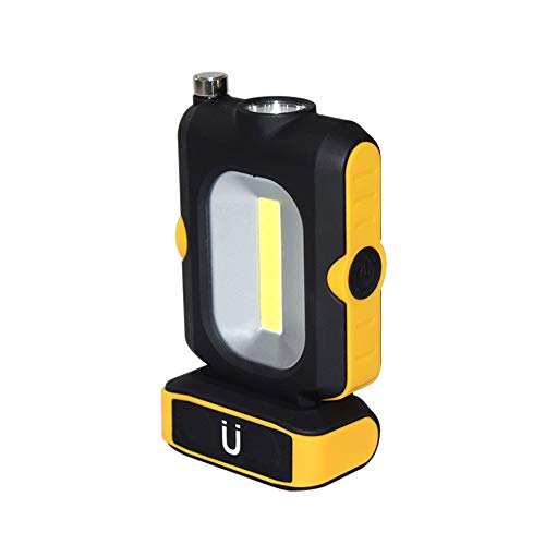 Luz de Trabajo LED, Linterna para Acampar TONWON, Luz de Inspección Alimentada por Batería con Imán y Antena Estirable Luz para el Hogar, Taller, Automóvil, Campamento, Uso de Emergencia - Amarillo