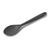 29 cm de largo. Zeal Cuchara de Cocina antiarañazos Antiadherente de Silicona (28 cm), Silicona, Gris Oscuro, 28 cm