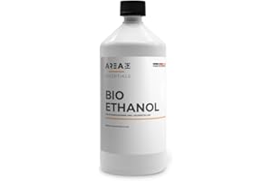 Area52 – Bioethanol 1L Sets Ethanol – Reiner Ethylalkohol mit 96,6% Reinheitsgrad – Für Ethanolkamine, Tischkamine & Bioethanol-Feuerstellen – Geruchslos & rußfrei – Für Indoor & Outdoor (1 x 1L)