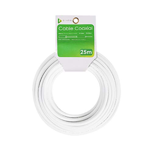 Dintel - Bobina Cable Coaxial 25 metros de longitud | | Cable blindado de baja atenuación | Adecuado para antenas terrestres y de satélite | Impedancia de 75 de Ohmios | Cable de interior y exterior de alta calidad.