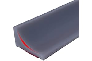 KAYLEINSTER-Barrera de Agua Para Plato de Ducha,Umbral de Ducha Plegable Y Barrerade Ducha,Tira de Retención de Silicona Autoadhesiva Mantiene el Agua Dentro del Umbral,para Suelos,Lavabos,2m Gris