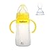 Baby Bottles First Cup Trainer Plastic Nurser With Latex Nipple,240mL,Yellow