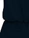 Allegra K Women Round Neck Elastic Waist Cut Out Back Summer Romper Navy Blue L