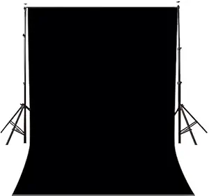 David Resistant Photography Backdrop Background Cloth 8x12 feet Photoshop Background Finishing Curtain Cloth for Photo Shoot Portrait Video Shooting (Black)