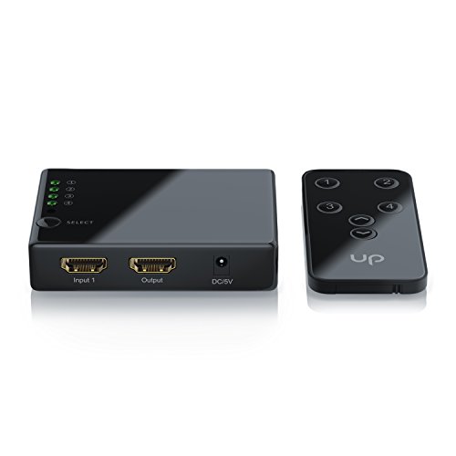 CSL - 4k HDMI Switch / 4 Port HDMI-Umschalter automatisch | 3D, CEC, ARC | 36 Bit Deep Color | Full HD 1080p / Ultra HD 2160p / Auflösung: bis 4k bei 30Hz