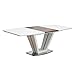 Produktbild Riess Ambiente Design Esstisch Empire ausziehbar 160-220cm edelmatt weiß Walnuss Tisch Konferenztisch