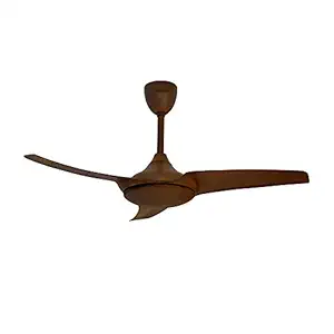 Fanzart Alpha - Indoor Modern Ceiling Fan in Leather Brown Finish with Noiseless Motor; 3 ABS Blades