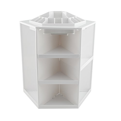 VENKON – Make Up Organizer Sortierkasten für Aufbewahrung von Kosmetik – 360 Grad drehbar – weiß - 6