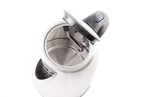 CONCEPT Hausgeräte rk3031 Wasserkocher, Otter-Zentralkonnektor, Herausnehmbarer Anti-Kalk-Filter, 1,7 L, 2200 W, mattierter edelstahl - 4