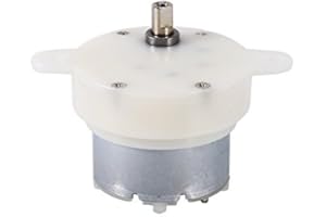 High Torque Motor, Akozon Electric Motor DC 12V Gear Motor High Torque Slow Speed Micro Electric Motor Gearbox 3 RPM 4MM Shaft Diameter