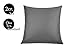 Produktbild Kissenbezüge Doppelpack 2er Set von amato. Home Bettwäsche Kopfkissen-Bezüge Kissenhüllen Kissenbezug Kissen Sofakissen Bett Deko Grau 50x50 cm 100% Baumwolle Cotton Kinderbettwäsche (50 x 50 cm, Grau)