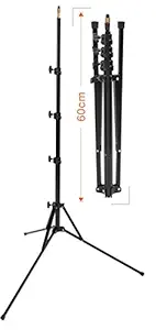 E-Image LS02 7ft Aluminum Photo Light Stand/Nano Photostand/Compact Lamp Stand with Telescopic Legs Payload 5kg