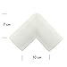 VENKON - 10 Pieces Set of Baby Safety Corner Cushions Table Edge Protection - White Dense Foam - 75 x 75 x 35 mm