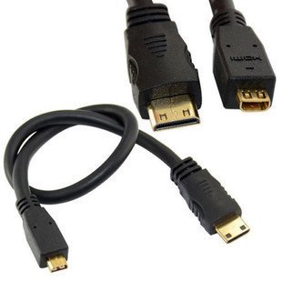 Handsome Anschusskabel, Micro HDMI Typ D Weiblich auf Mini HDMI Typ C Männlich für DV DC
