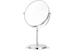 RTRH Vanity Mirror | Premium Full Length Mirror - Perfect for Makeup, Dressing Table, Room & Bedroom Decor | 2x Two Sided Magnifying Makeup Mirror for Table Top | 360° Rotation Magnifying Mirror