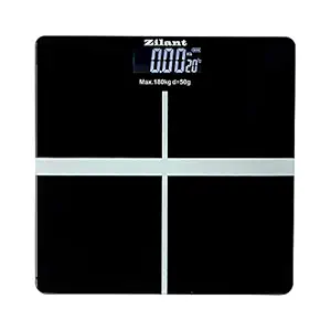 OnlineWorld Zilant Digital Electronic LCD Personal Weighing Scale with Advance Step on Technology (PWS-004-Black)