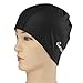 Produktbild WXH Swim Cap/Dusche-Cap 3 D Ergonomic Design komfortabel und dauerhafte Ear Protection Wasserdichte Elastic Cap für Männer und Frauen Kinder im Freien Schwimmen,Black