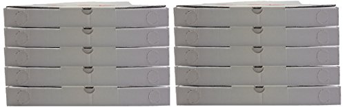 10 Stück Norrun® Pizzakarton Pizzaboxen 29x29x3 cm weiß bedruckt