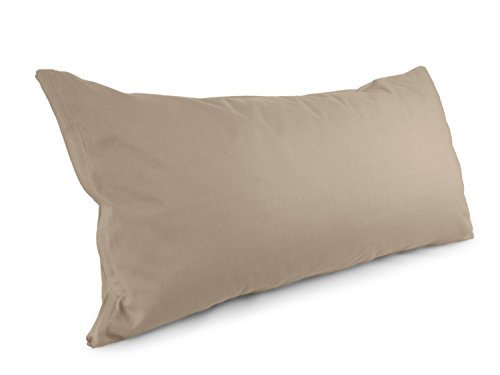 Renforcé-Kissenbezüge im Doppelpack – 100% Baumwolle – schlicht und edel im Design, in 8 Uni-Farben, 40 x 80 cm, cappuccino - 7