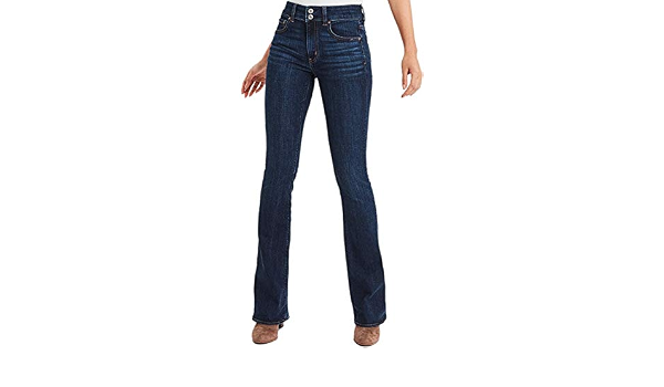 American Eagle Womens 1647517 - Jeans a vita alta artista, con risciacquo  d'acqua fredda - blu - 48 Corto : Amazon.it: Abbigliamento