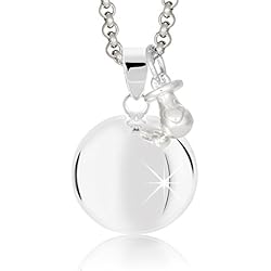 MAMIJUX Bola de Grossesse AVCE PACIFICATEUR Argente' avec chaînette