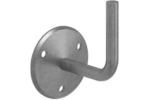 Fenau | Support de main courante | avec rond 70x4 mm; Acier, brut | Support de main courante Fer forgé pour main courante/balcon ou rampe d'escalier