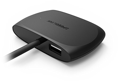 Speedlink Snappy passiver 4-Port USB Hub (4-USB 2.0 Anschlüsse, 20cm integriertes USB-Kabel) schwarz - 2