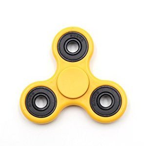 ToyzZone Fidget Hand Spinner Toy, Stress Reducer Ultra Durable High Speed Ceramic Bearing Fidget Finger Toy Can Continue to Rotate for 1-3 minutes - Perfect for ADD / ADHD / Anxiety / Autism And Stress Relief Adult Children, Office Desk Gadget (Yellow)