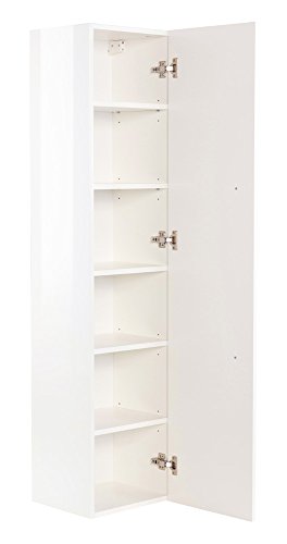 Hochschrank 150 cm weiss hochglanz - 3