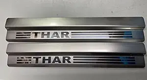 Carmart Door Sill/Foot step Stainless Steel Plates SET OF 2compatible for THAR 2021 model