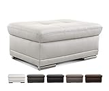 Lieferumfang: Cavadore 5222 - Hocker Aniamo / Füße aus verchromten Metall