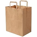 BIOZOYG Sacs en Papier Grand Format écologiques I Sacs en Papier pour Cadeaux biodégradables et compostables I 250 x Sacs en Papier Marron 26 x 17 x 25 cm