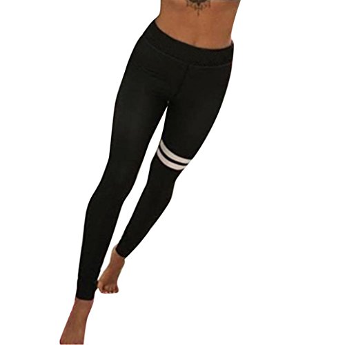 HARRYSTORE Mujer pantalones deportivos y elásticos de impresión Mujer polainas de yoga Fitness (L)