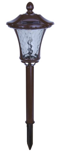 Best Season LED-Solar-Pathlight, circa 58 x 16 cm, 1 cool weiß LED extrabright, mit Solarpanel, inklusive Akku outdoor, braun 477-71 - 2