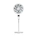 Produktbild Elektrische Lüfter Bodenlüfter Home Desktop Neun Blatt DC Frequenzumwandlung Fernbedienung Timing Silent Fan 12 Dateien (Color : White, Size : 45.2 * 40 * 136CM)