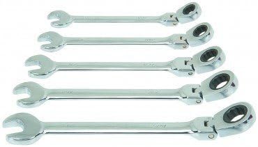 5 Piece SAE Flex-Head Combo Wrench Set; Sizes: 3/8", 7/16", 1/2", 9/16", 5/8" by Pittsburgh PRO