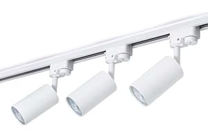 LumenTEC SET 12W LED Schiene 1-Phasen mit 3x GU10 Strahler, LED Spot, Seilleuchte Schienensystem GU10 Strahler, ZX (1m 3set, Weiß)