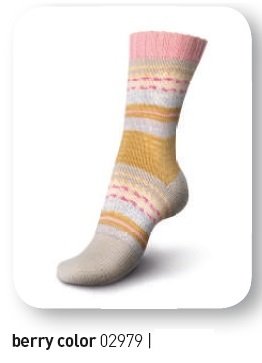 100 gr. Pairfect Cotton 4-fach Fb. 2979 berry color, Brandneu 2016, Regia, Sockenwolle, Strumpfwolle