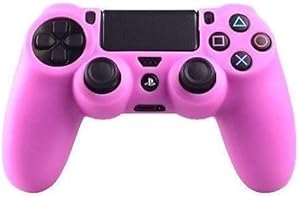 Goliton Lot de 2 Coques Souples en Silicone pour Manette Sony PlayStation 4 PS4 Rose