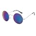 Silver Kartz Round Unisex Sunglasses (Wy131_30_Blue Mercury) RS.275.00