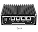 Produktbild HSIPC New Celeron J1900 Quad Core Firewall PC Fanless PC Nano PC with 8G RAM 128G SSD Multi LAN 4 NIC for Network Security Application,Pfsense,VGA USB