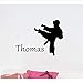 Produktbild G284 Personalized Your Name Taekwondo Kung Fu Art Gym Wall Stickers Decals Vinyl Children room wall stickers decoration 60x55cm