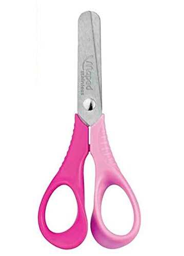Maped Bastelschere Vivo, rund, Länge 120mm (Für Rechtshänder, hellpink-pink)