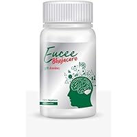 Eucee 100% pure vitamin C-Ginko Biloba-B12-Ashwagndha-L glutamine- Bhrami-Shankpushpi extract vegan capsules -Immunity-Focus-Performance (Men&Women)(60 Capsules)