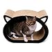 Produktbild DJLOOKK Katzenkopftyp Kratzbrett Kratzfestes Wellpappe-Großes Kratzerkatzen-Spielzeug des Kratzfestes Geeignet Für Haustiere Und Katzen Aller Alter Und Größe Schlaf, Snatch Und Play Games