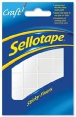 Sellotape Sticky Fixers Double-sided 12x25mm 56 Pads Ref 1445423 [Pack 12]